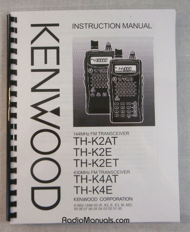 Kenwood TH-K2AT, TH-K4AT Instruction Manual